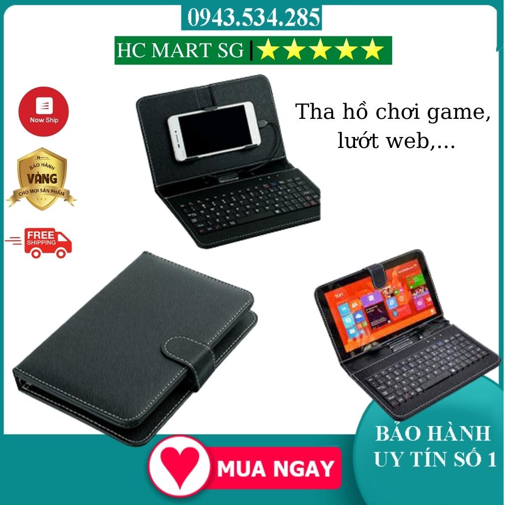 Bàn phím chơi game, Bao da bàn phím kèm chuột có dây sử dụng cho điện thoại, ipad, máy tính bảng... Kết nối OTG