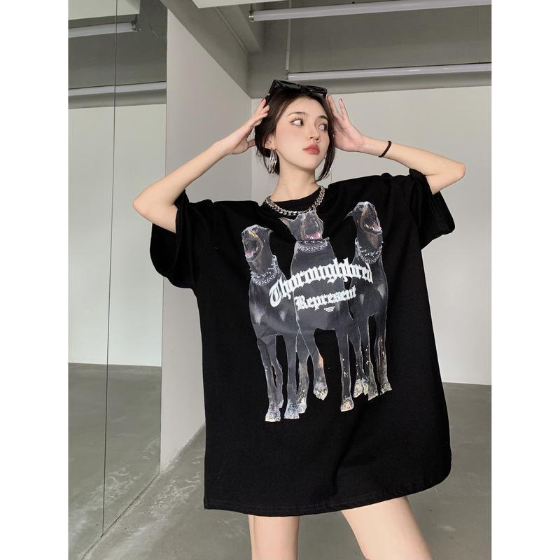 Áo thun COZOKC tay ngắn cổ tròn in họa tiết thời trang