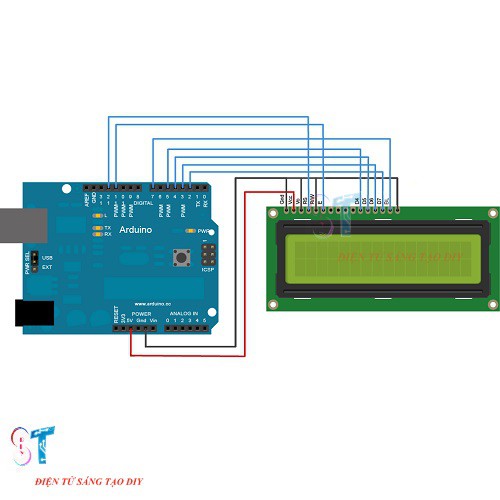 MÀN HÌNH LCD 1602 5V XANH DƯƠNG (LOẠI TỐT)