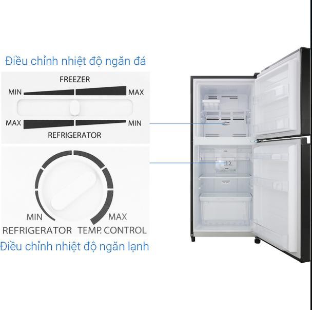 Tủ lạnh Toshiba Inverter 180 lít GR-B22VU - Công nghệ Inverter - Kiểu tủ 2 cánh, ngăn đá trên