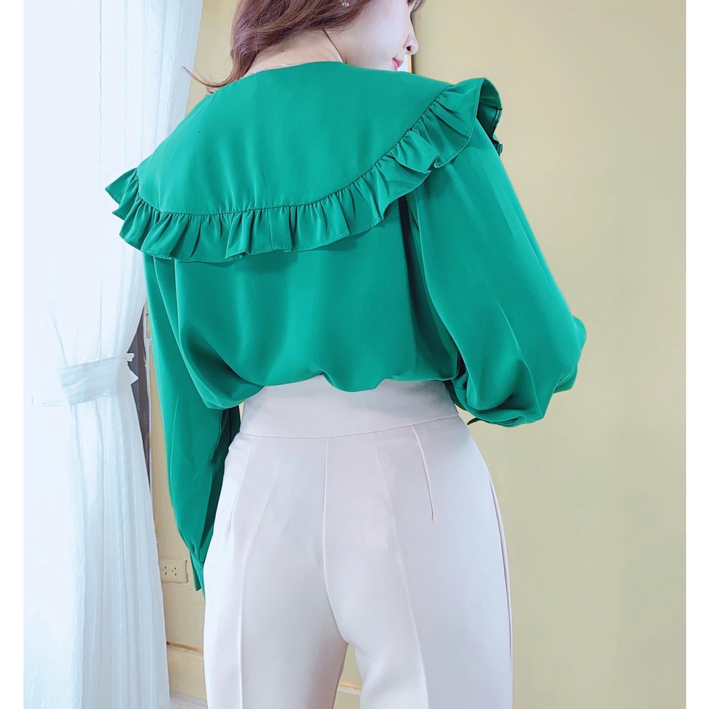 Áo sơ mi nữ cổ thủy thủ vạt nhọn nhiều màu CHUU A60002