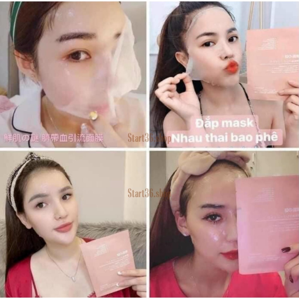 Mặt nạ nhau thai cừu dưỡng da start36 mặt nạ tế bào gốc nhau thai cuống rốn Nhật phục hồi da dưỡng trắng kiểm soát dầu