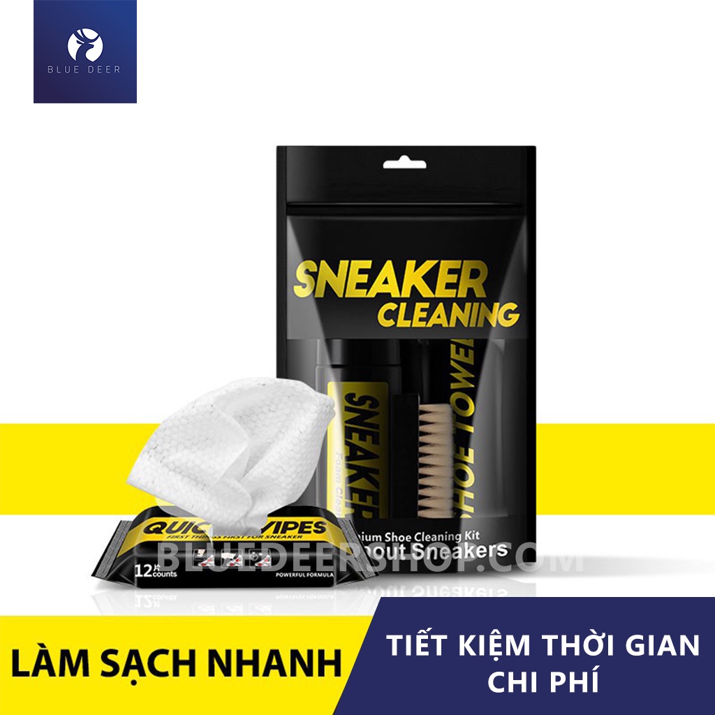 Bộ Kit Vệ Sinh Giày Sneaker Cleaning 150ml kèm bàn chải và khăn – Tặng Khăn Ướt Vệ Sinh Giày khi mua Combo 2 Bộ Kit