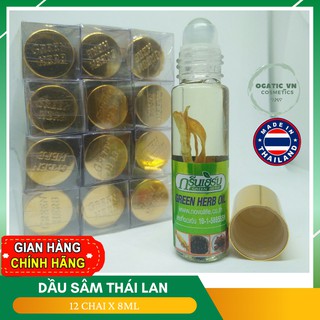 Hàng Chuẩn Combo 12 Chai Dầu Gió Thảo Dược Sâm Thái Lan