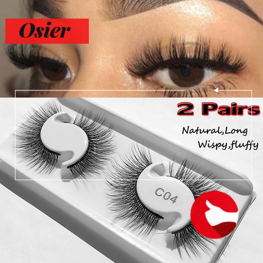 Set 2 cặp lông mi giả 3d bằng lông chồn nhân tạo mềm mại tự nhiên có thể tái sử dụng