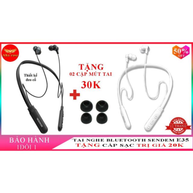 [CHÍNH HÃNG] Tai nghe Bluetooth thể thao đeo cổ sendem SD design e35 Bluetooth 5.0 | BigBuy360 - bigbuy360.vn