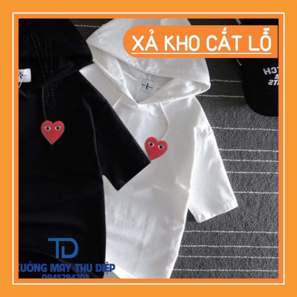 [FREE SHIP xa kho] ÁO THUN HOODIE TAY LỠ MÁT TIM hàng như ảnh