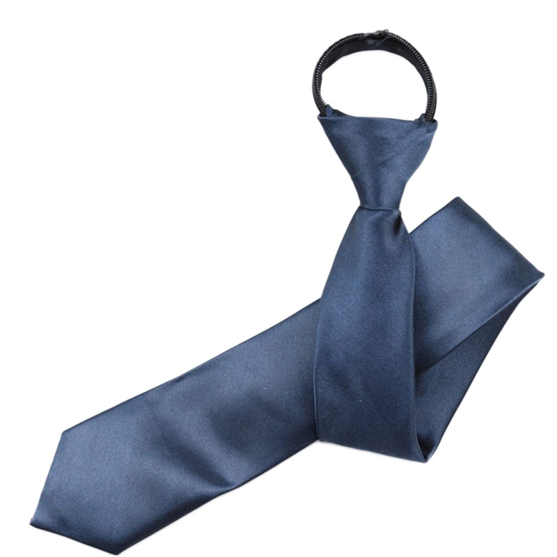 Cà Vạt 5cm Màu Trơn Có Khóa Kéo Thời Trang Công Sở Cho Nam Và Nữ