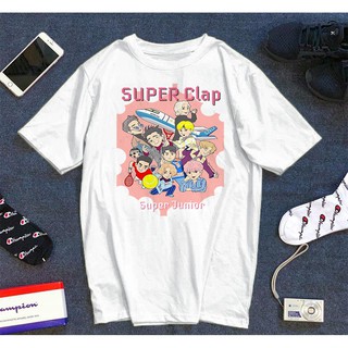 Áo thun Cotton Unisex - Fan Super Junior Hàn Quốc - K-Pop - Chibi - SuJu super clap
