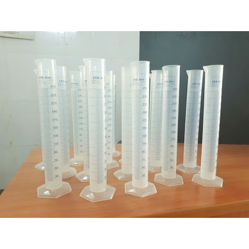 ỐNG ĐONG LƯỜNG NHỰA PP 250-500-1000 ML (1Lít) VẠCH CHIA MÀU XANH CHÍNH XÁC | Graduated cylinders [EMSURE647]