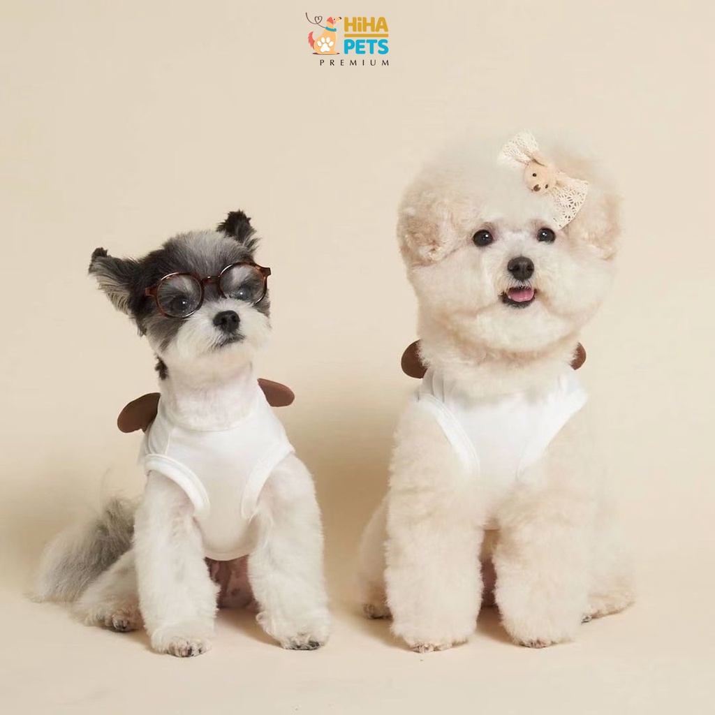 Quần Áo Cho Chó Mèo Hàn Quốc Quần Áo Thun Cho Thú Cưng Premium Hiha Pets.