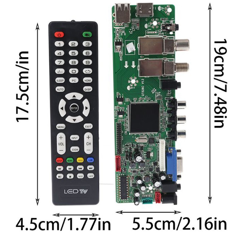 Bo Mạch Điều Khiển Tín Hiệu Dvb-S2 Dvb-T2 Với 7 Nút Bấm