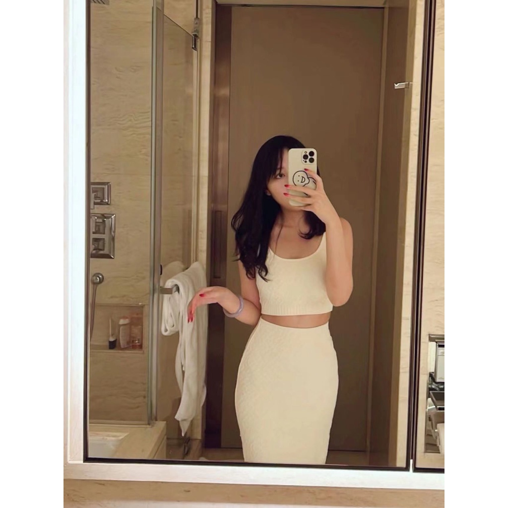 Set Áo 2 Dây + Chân Váy Chữ A Thời Trang Nữ