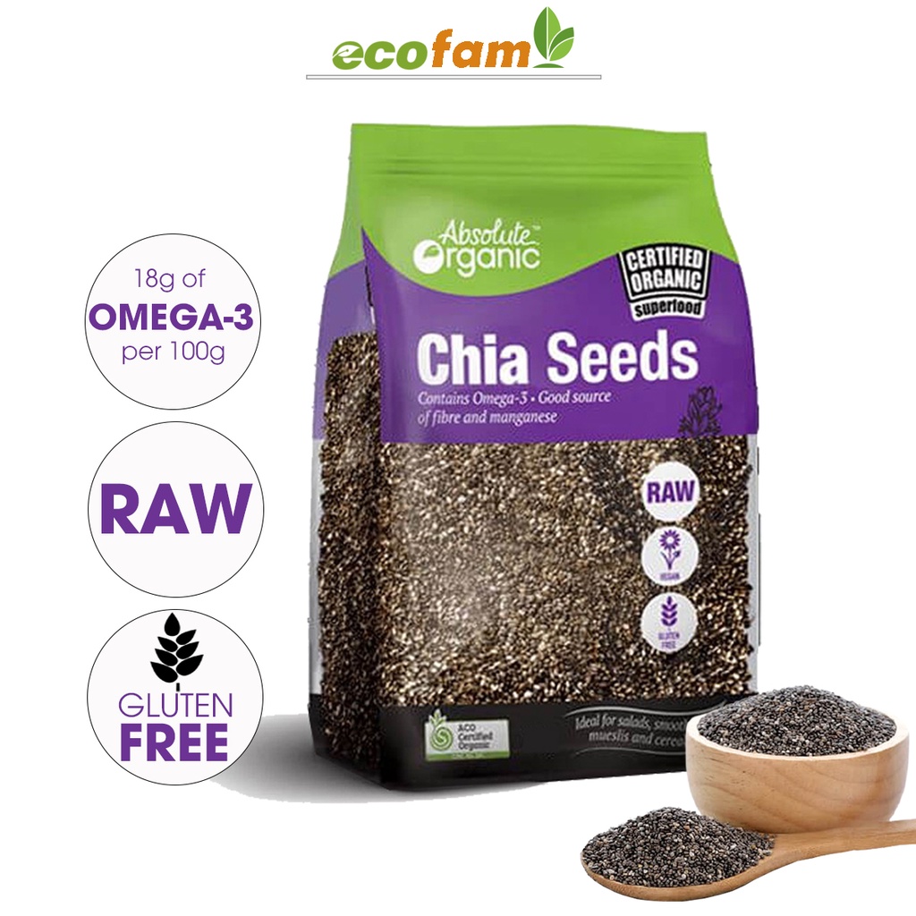 Hạt Chia Hữu Cơ Chuẩn Organic - Công dụng tốt cho sức khỏe - Thành phần dinh dưỡng cao