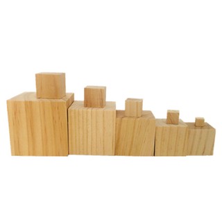 khối gỗ hình vuông 1cm đến 7cm