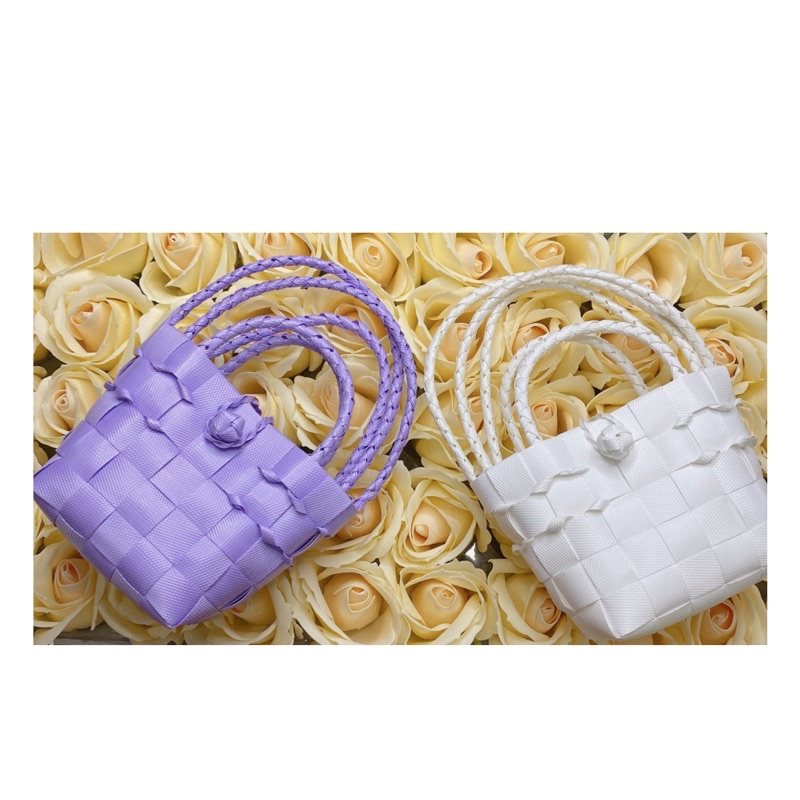 Túi đan handmade kèm dây đeo chéo mini