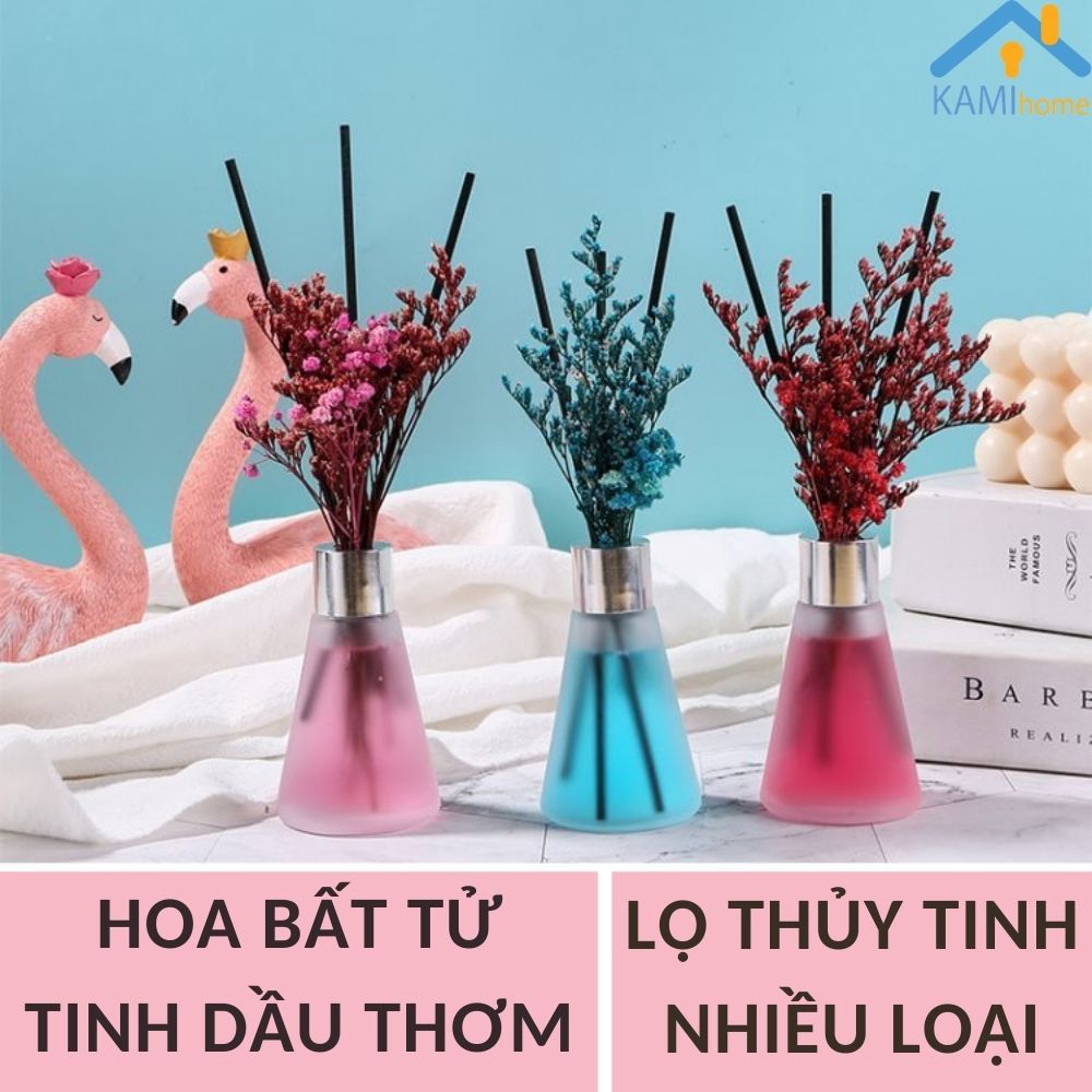 Lọ hoa khô bất tử và khuếch tán tinh dầu thơm phòng mã 25009