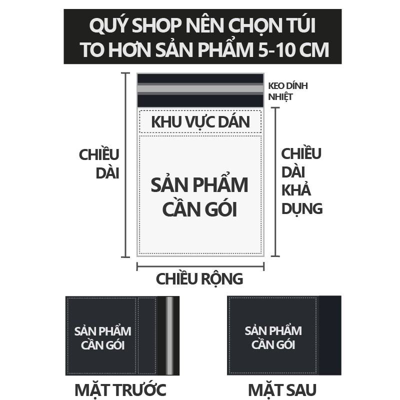 [KEO SIÊU DÍNH] 50 Túi Nilong gói hàng, tự dính, chuyên dụng, siêu tiết kiệm chi phí và thời gian DGN []25x35cm[]