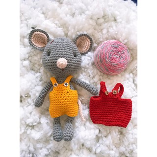 BÉ CHUỘT MẶC YẾM MÓC LEN NHỒI BÔNG SIÊU CƯNG, SIÊU DỄ THƯƠNG | RYRY STORE