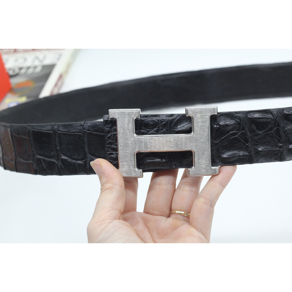 Dây Thắt Lưng, Dây Nịt Nam Gai Da Cá Sấu Bản 3.8cm Bản Liền Không Nối Sản Phẩm Kèm Mặt Khóa Cao Cấp Bảo Hành 12 Tháng