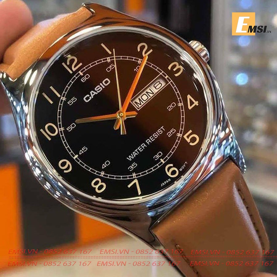 Đồng Hồ Cặp Đôi Casio MTP-V006L-1B3UDF Và LTP-V006L-7B2UDF Dây Da - Chống Nước EMSI.VN