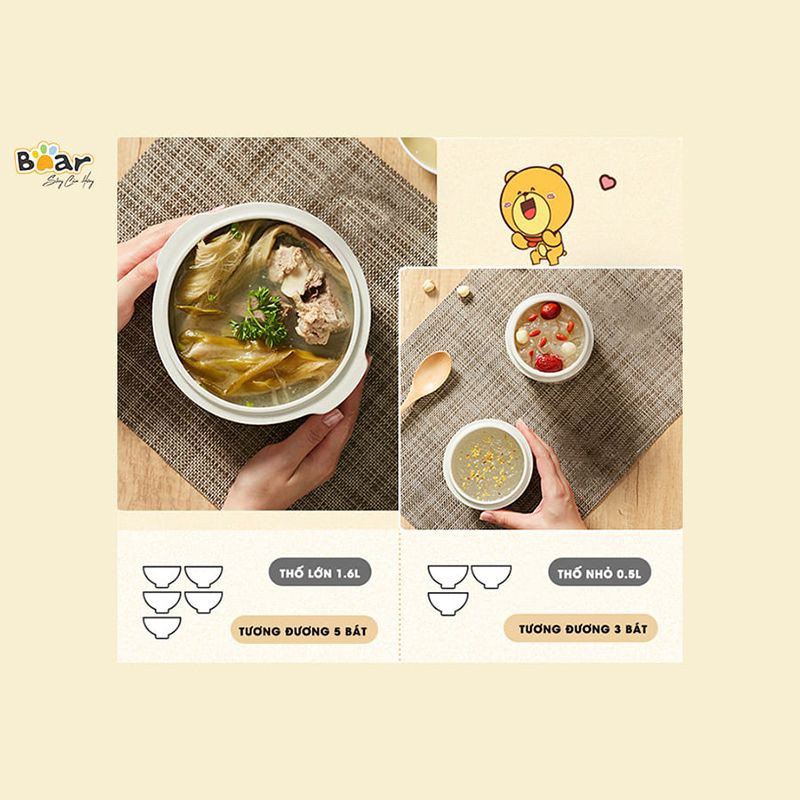 Nồi nấu chậm Bear SUBE002 1.6L