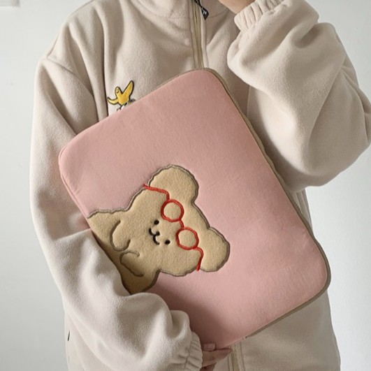 Túi đựng máy tính xách tay chống sốc mềm mại phong cách Hàn Quốc tiện lợi