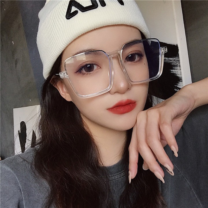 Kính Màu Thời Trang Hàn Quốc Nam Nữ Nửa Gọng Dễ Phối Trang Phục Khung Kim Loại Cao Cấp Cube | BigBuy360 - bigbuy360.vn