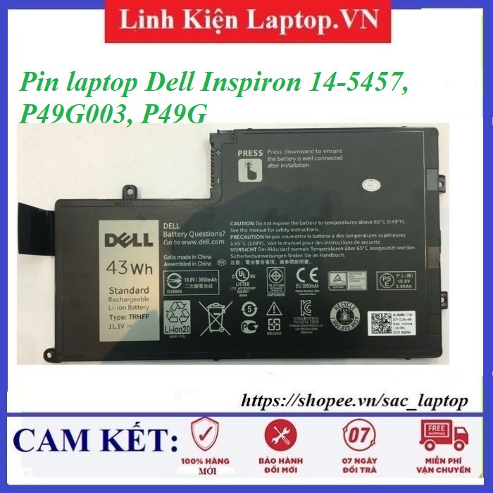 ⚡️Pin laptop Dell Inspiron 14-5457, P49G003, P49G