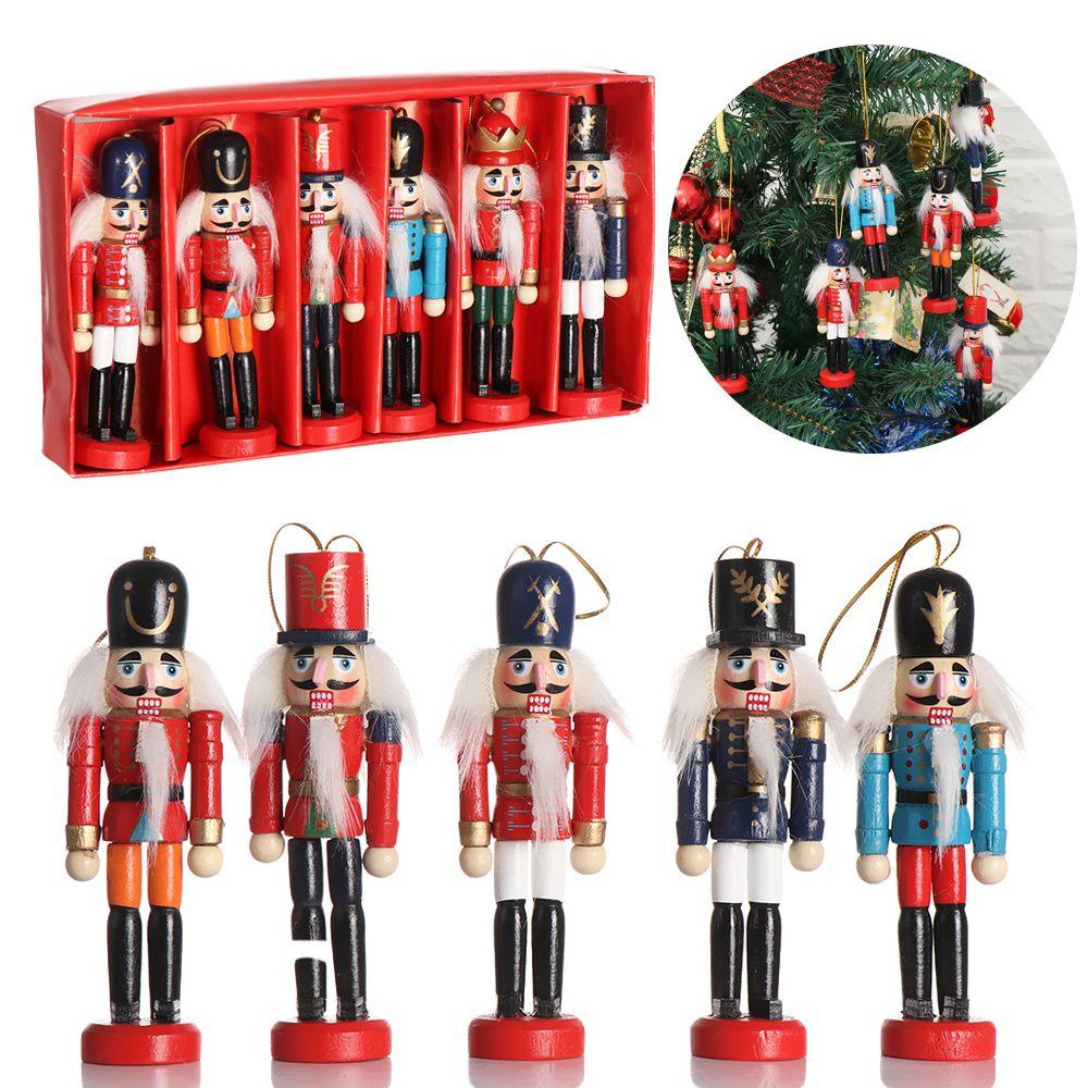 LANSEL 1 / 6 Người Lính Bằng Gỗ Trang Trí Cây Thông Giáng Sinh Năm Mới