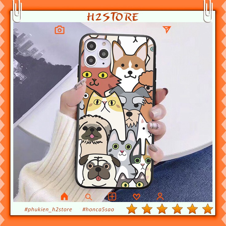 Ốp lưng iphone chó mèo cho iphone 6 s plus 7 8 plus Xr X s max 11 11 pro max 12 mini 12 pro max