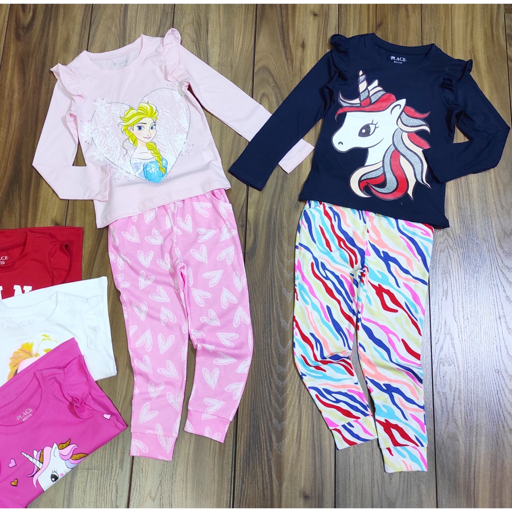 Bộ Place cotton xuất dư Đại cho bé gái 4-12 tuổi 14-40Kg XHN380