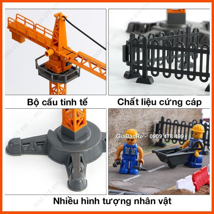 Mô Hình Nhựa Tỉ Lệ 1:50 - Cẩu Tháp Kèm Công Nhân Vật Liệu - 9973.9