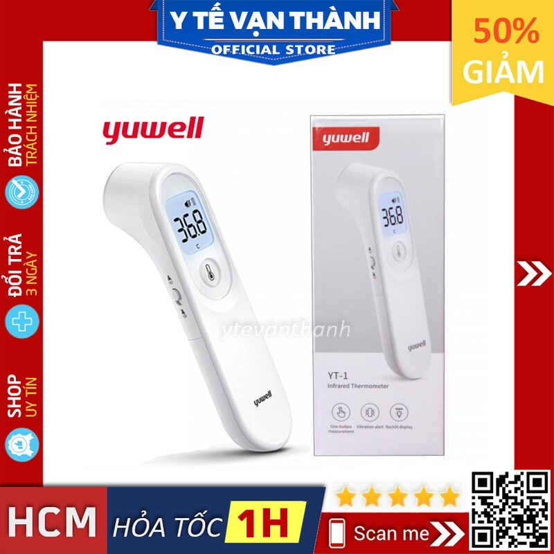 ✅ [HÀNG CÓ SẴN!!!] Nhiệt Kế Hồng Ngoại Đo Trán- Yuwell YT-1, Đo cực nhanh 0.5 Giây -VT0351