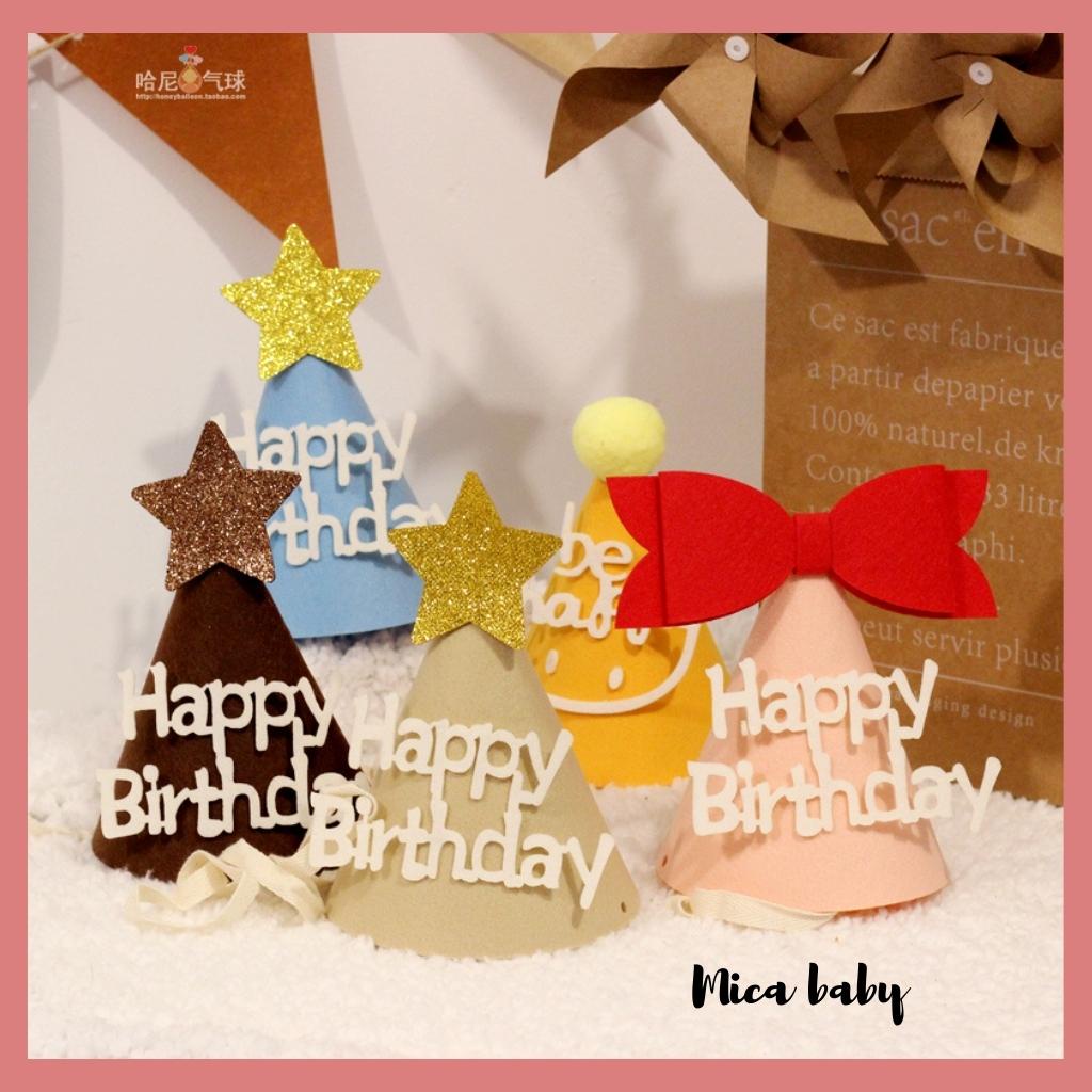 Mũ nón trang trí sinh nhật, trang trí Noel hình chóp đáng yêu cho bé Mica Baby M67