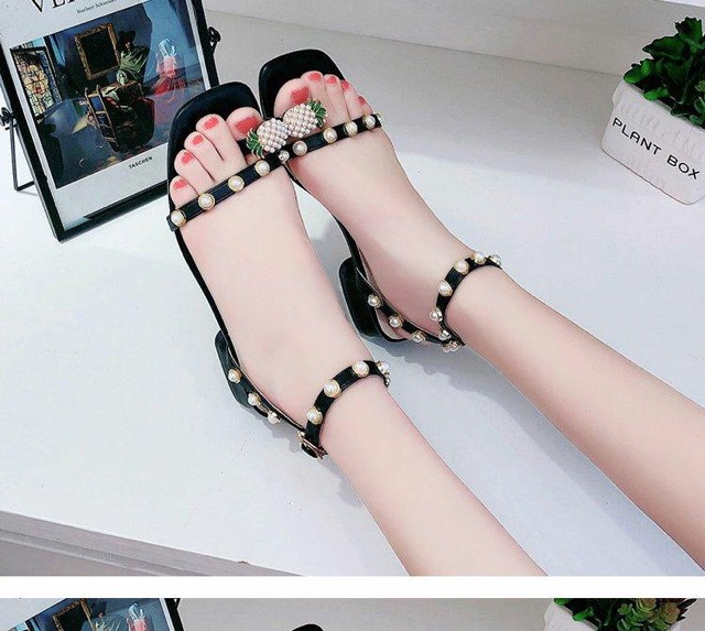 BÁN SỈ GIÀY SANDAL NỮ QUAI MẢNH XỎ NGÓN DỨA ĐÁ ĐÍNH HỘT CỰC CHẢNH GIÁ RẺ