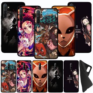 Ốp điện thoại dẻo viền đen in hình anime Kimetsu No Yaiba cho OPPO R17 R15 F9 PRO A7X A37 NEO 9 A39 A57 A83 A1 K3 K5