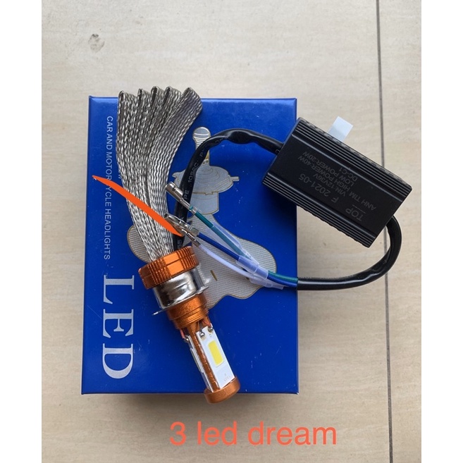 Tản nhiệt 3 led dành cho xe máy wave alpha / dream - Ánh sáng trắng, độ sáng cực kỳ cao