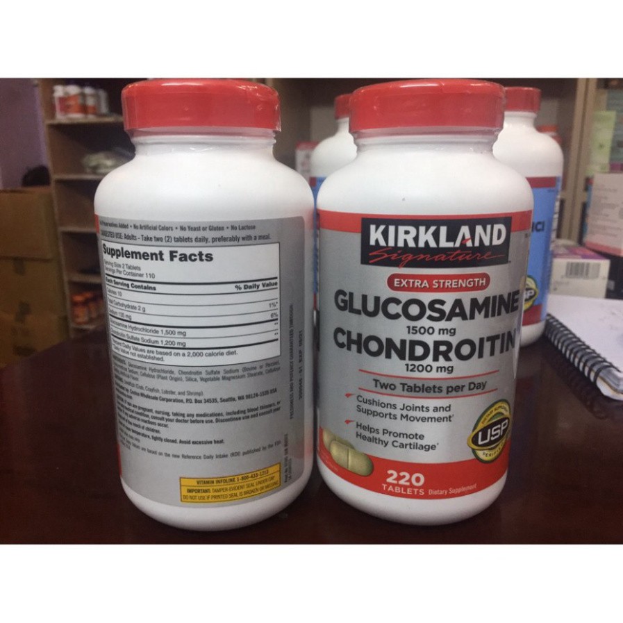 SALE LỚN 80% Viên uống bổ khớp Glucosamine 1500mg & chondroitin 1200mg 220 viên - Glucosamin Kirkland SALE LỚN 80%