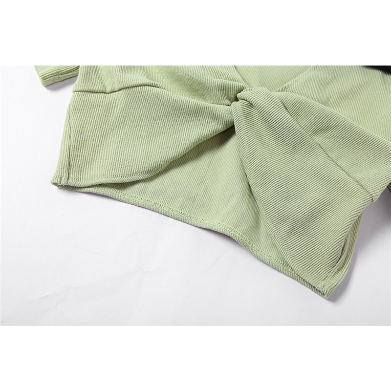 [Augustcloth] Áo croptop polo thắt giữa phong cách Hàn Quốc