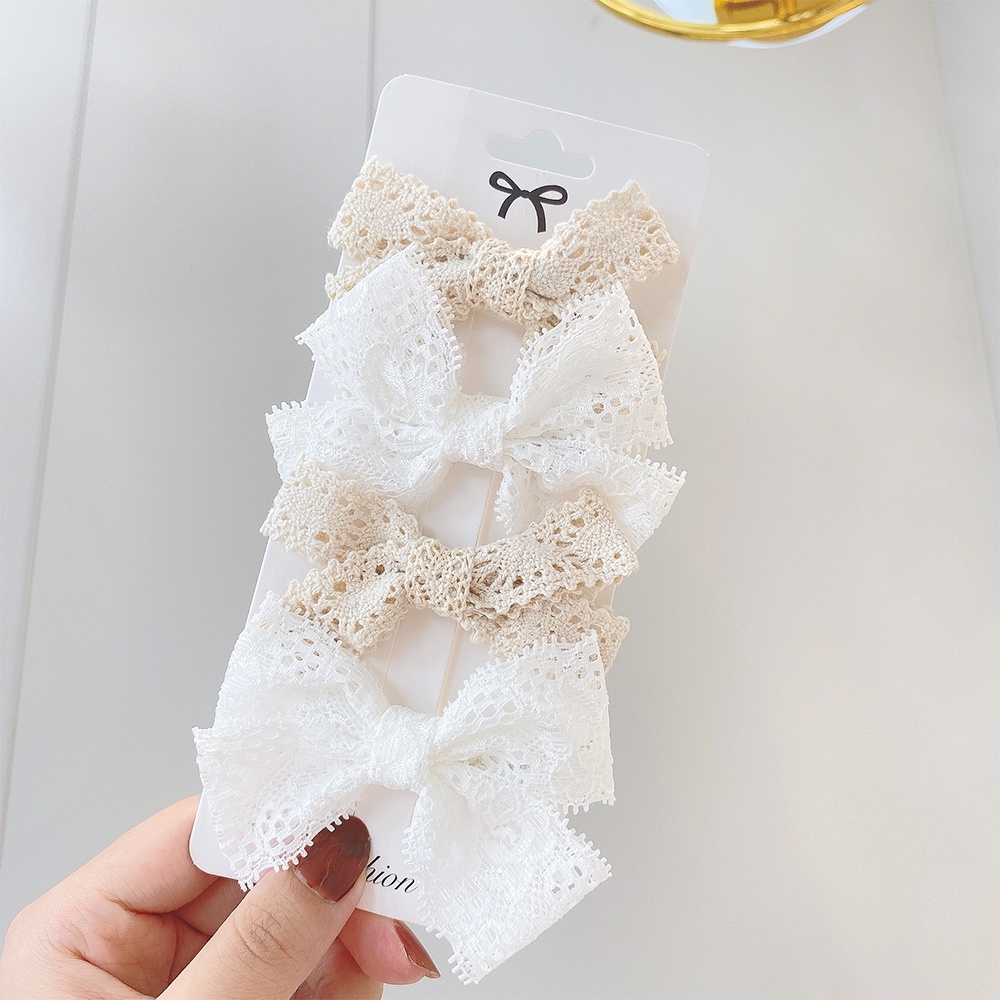 Set 4 kẹp tóc nơ KIDSBOWS dễ thương cho bé gái