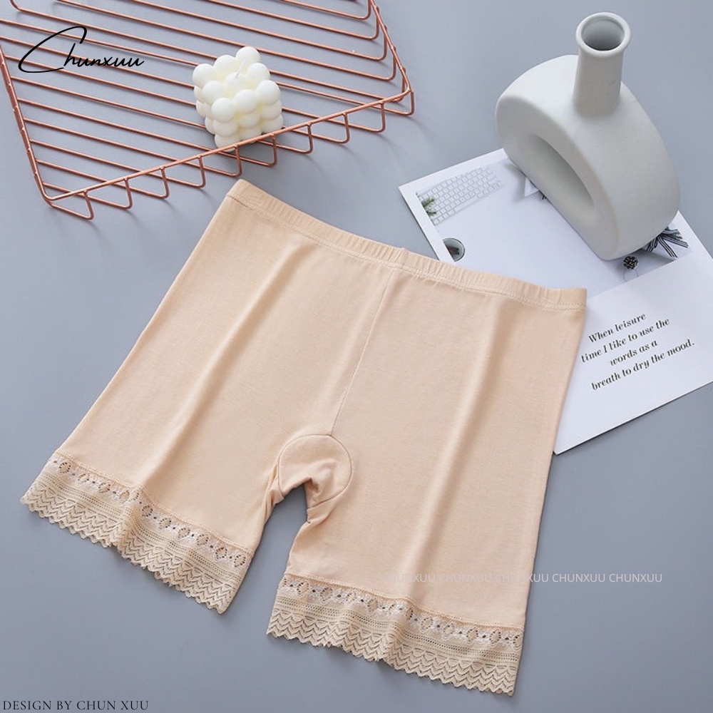 Quần váy nữ vải cotton co dãn đa chiều viền ren mềm mại kháng khuẩn ChunXuu- QV08