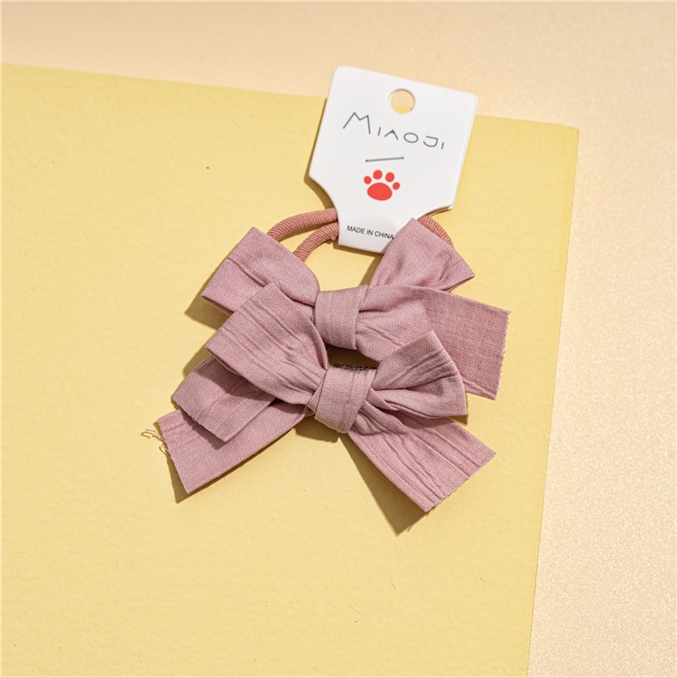 Set 2 Dây Cột Tóc Nơ Màu Tươi Mới Cho Bé Gái