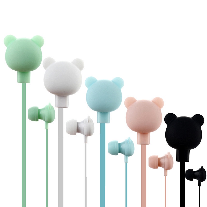 Tai Nghe Nhét Tai Có Dây 3.5mm Kèm Mic Thiết Kế Hình Dấu Chân Mèo Dễ Thương