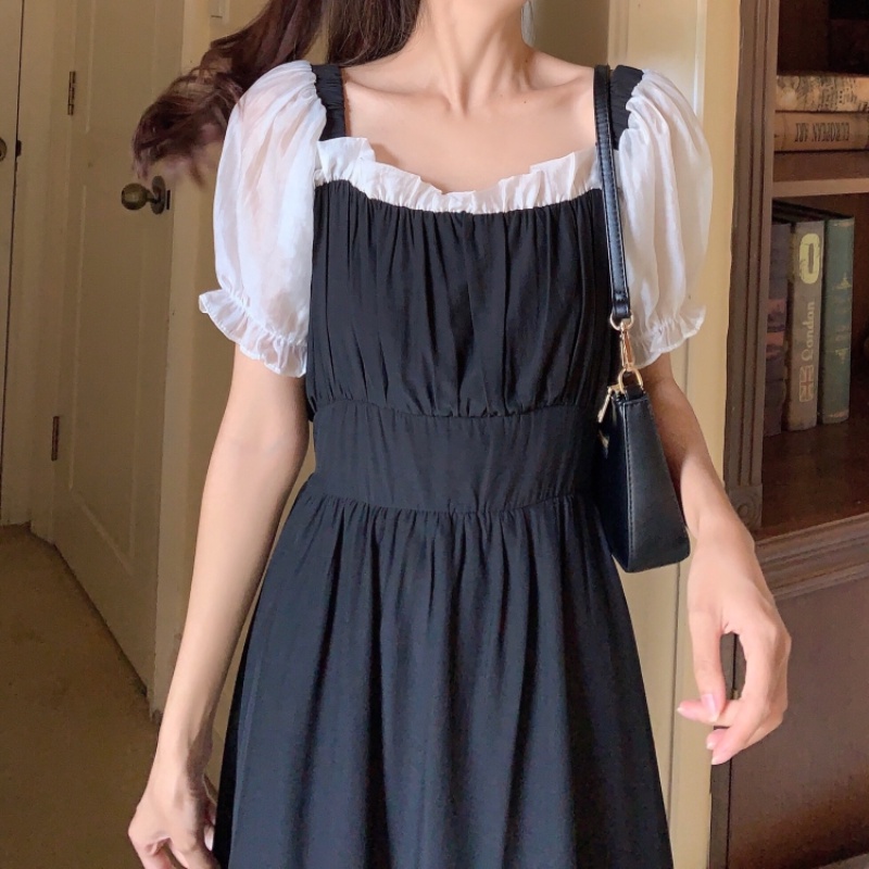 Đầm Perty midi dáng ôm màu tím thời trang mùa hè phong cách Hàn Quốc thanh lịch