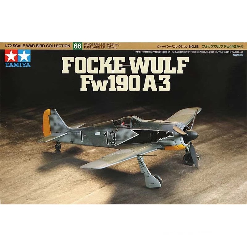 60766 Mô hình máy bay quân sự 1/72 SCALE FOCKE-WULF FW190 A-3