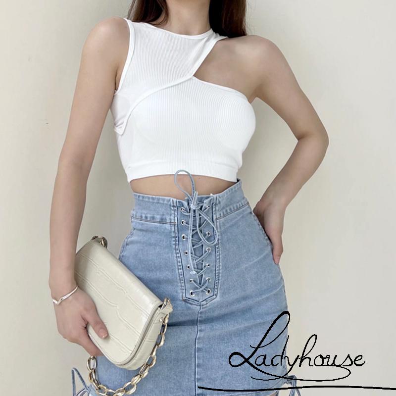 Áo Hai Dây Màu Sắc Trơn Thời Trang Mùa Hè Cho Nữ