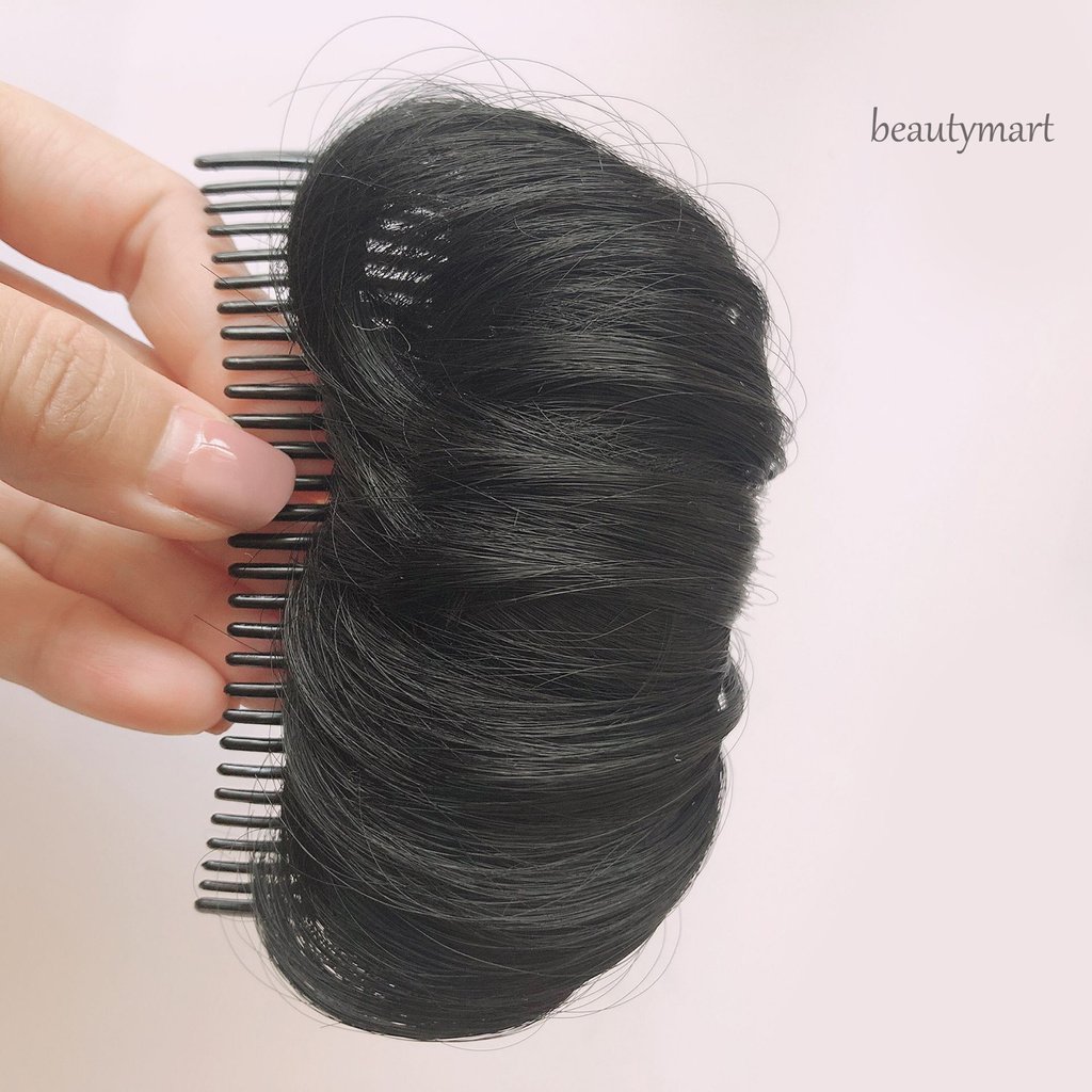 [Hàng mới về] Lược cài tóc an toàn kèm sợi nhân tạo mềm mại tạo búi tóc thời trang cho nữ