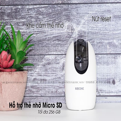 [THƯƠNG HIỆU MỸ] Camera Wifi Xoay 360 Độ KBONE KN-H21P FULL HD 1080P - Hàng chính hãng