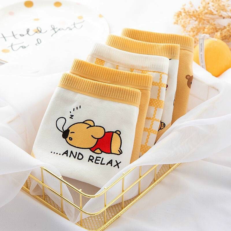 Quần lót cotton co giãn 4 chiều hình gấu cute 616
